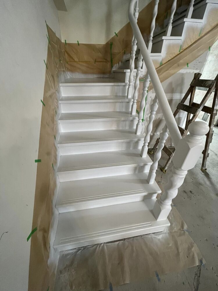 台北烤漆-木製樓梯改色