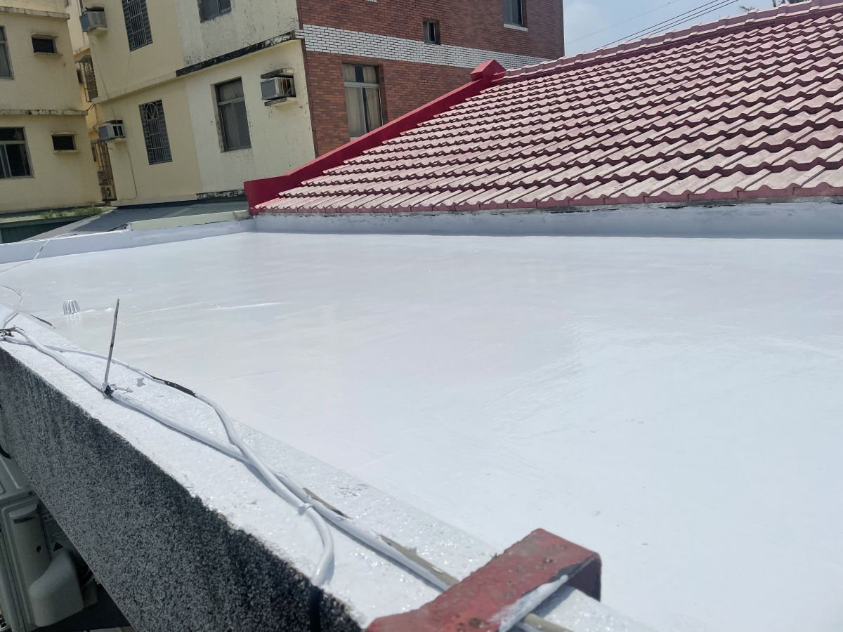 屋頂防水-R角貼抗裂網 下水孔補強