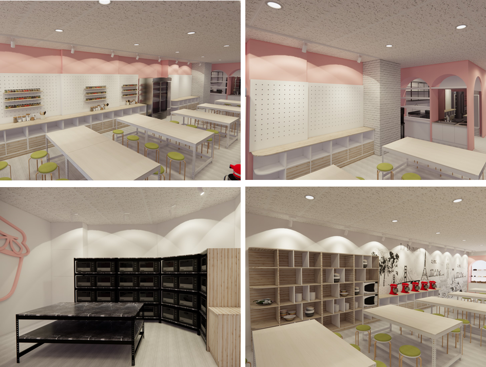 【台中室內設計】商業空間規劃設計，DIY烘培坊(台中)，完美打造烘培夢想空間！！
